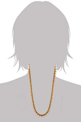 Buy Women's Alloy Moti Necklace and Earring Sets in Cream - Side