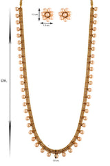 Buy Women's Alloy Moti Necklace and Earring Sets in Cream - Zoom Out