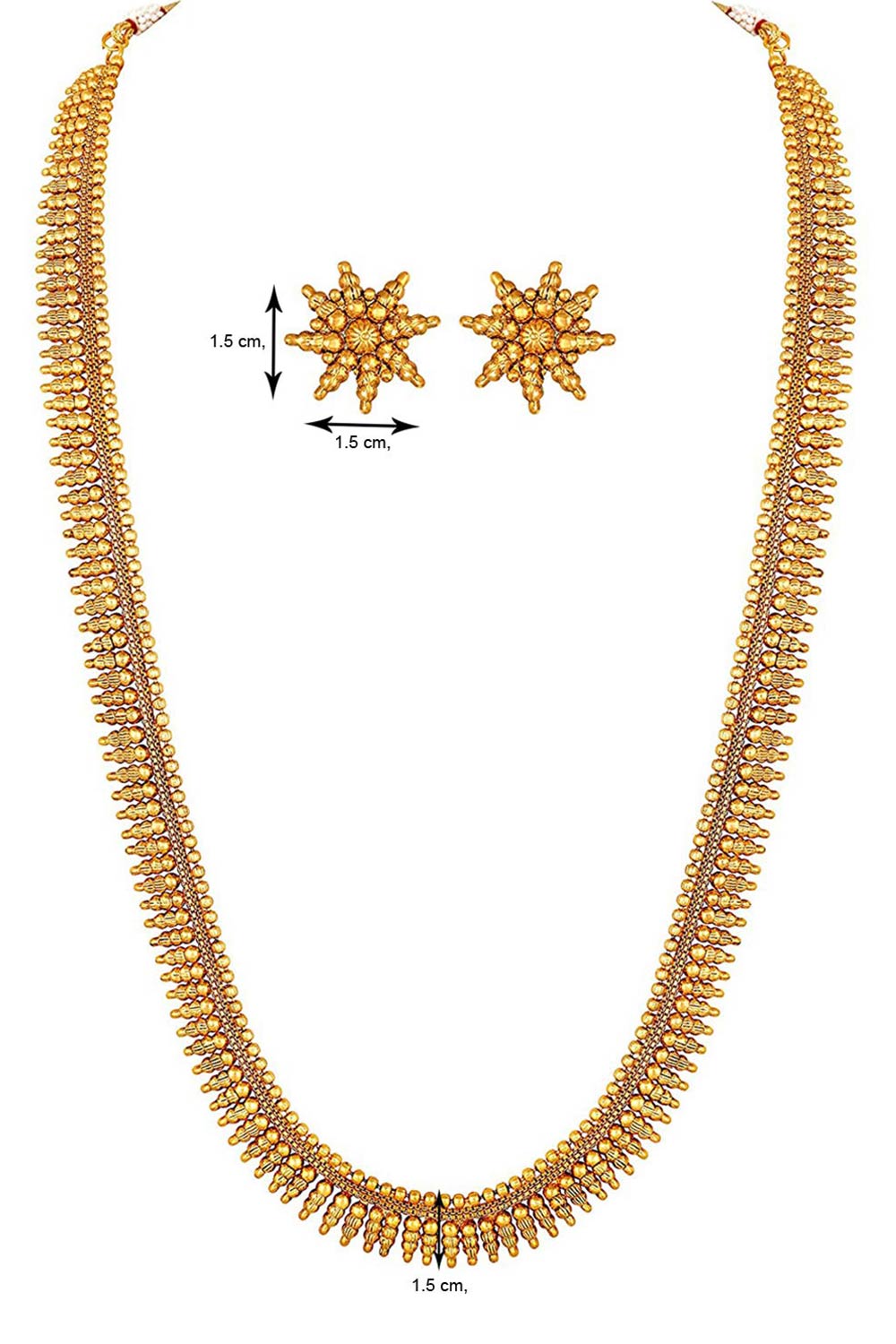 Buy Women's Alloy Necklace & Earring Sets in Gold - Side