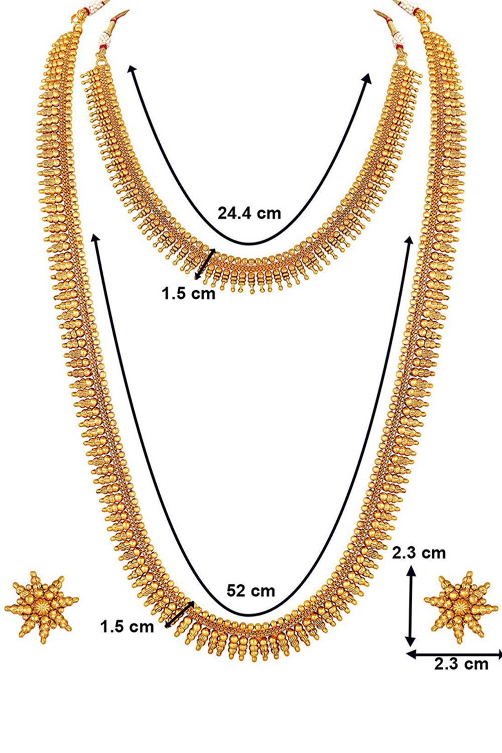 Buy Women's Alloy Necklace & Earring Sets in Gold - Zoom Out