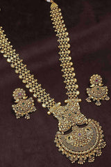 Buy Women's Alloy Flower Necklace and Earring Sets in Gold - Front