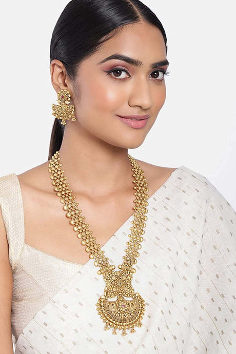 Buy Women's Alloy Flower Necklace and Earring Sets in Gold