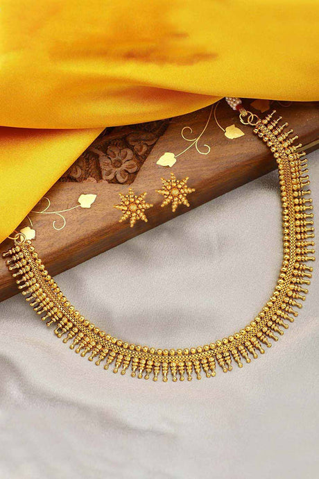 Buy Women's Alloy Gold Plated Choker Set in Gold - Front