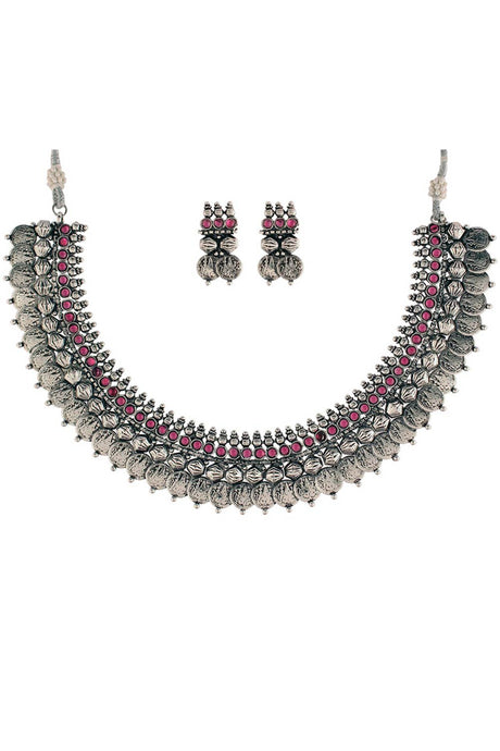 Buy Women's Alloy Necklace & Earring Sets in Pink