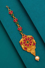 Buy Women's Alloy Maang Tikka in Gold