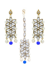 Buy Women's Alloy Necklace Set in Blue Online - Zoom In