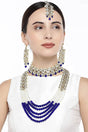 Buy Women's Alloy Necklace Set in Blue Online