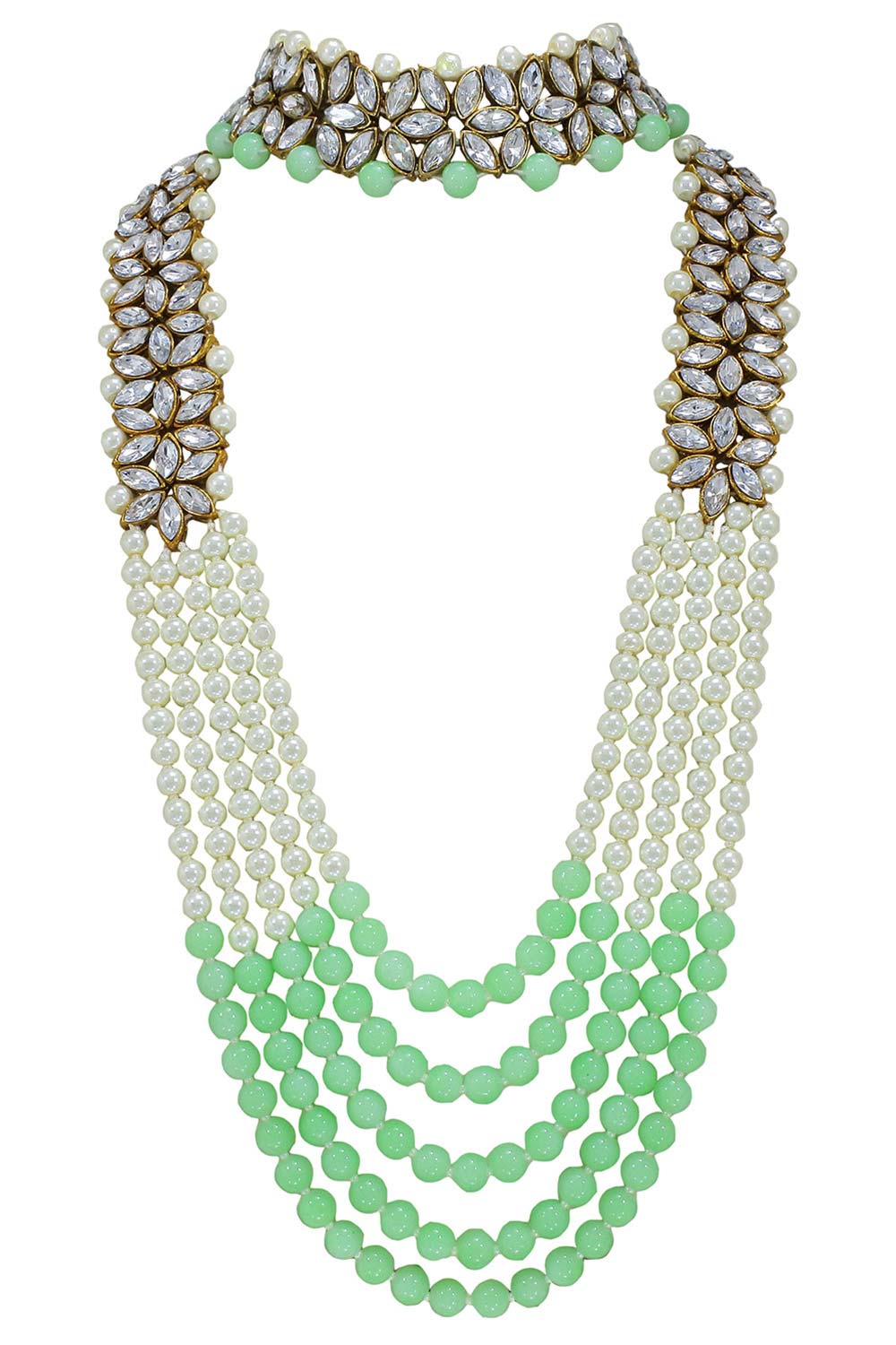 Buy Women's Alloy Necklace Set in Mint Online - Front