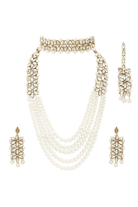 Buy Women's Alloy Necklace Set in White Online
