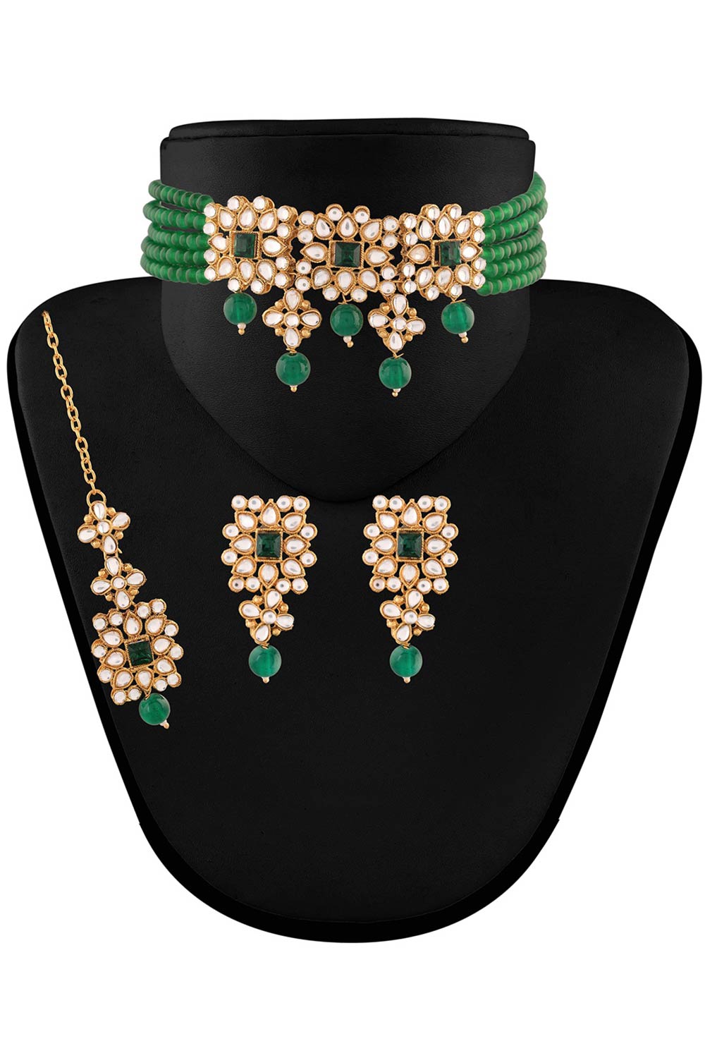 Buy Women's Alloy Choker Set in Green