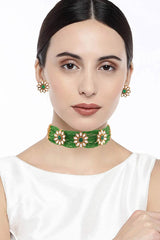 Buy Women's Alloy Choker Set in Green