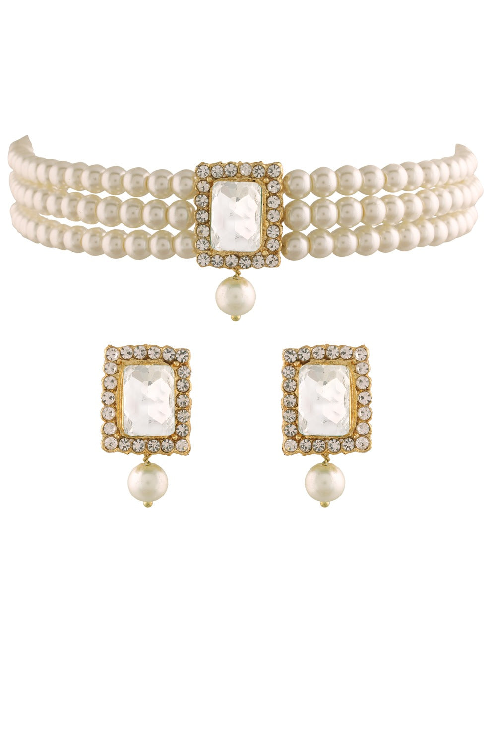 Buy Women's Alloy Choker Set in White