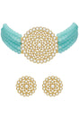 Buy Women's Alloy Choker Set in Turquoise