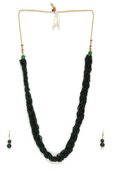 Buy Women's Alloy Bead Necklaces in Green - Front