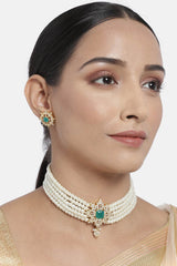 Buy Women's Alloy Choker Set in Green