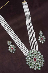 Buy Women's Alloy Bead Necklaces in Cream - Back