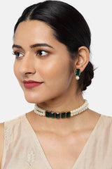 Buy Women's Alloy Choker Set in Green