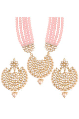 Buy Women's Alloy Choker Set in Pink - Front