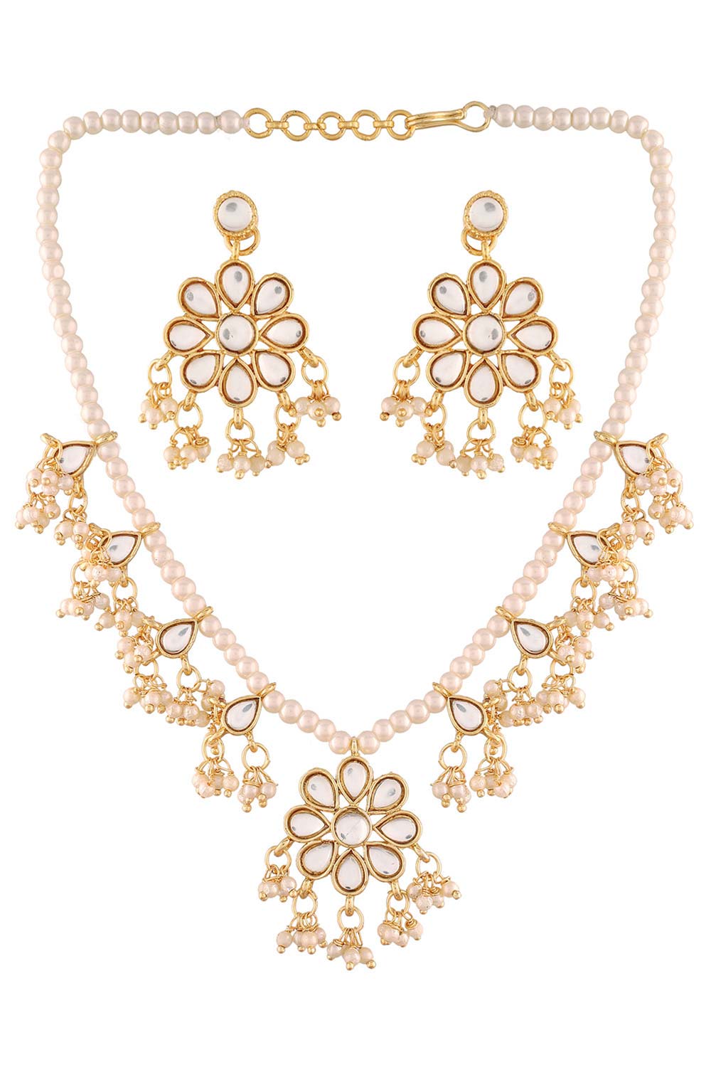 Buy Women's Alloy Necklace Set in White Online