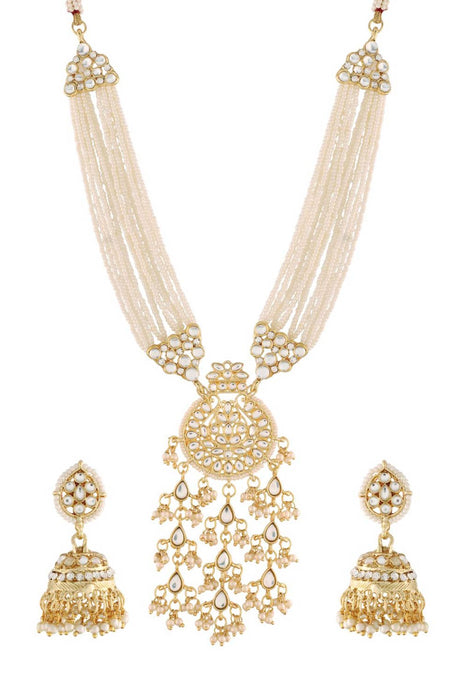 Buy Women's Alloy Necklace & Earring Sets in White
