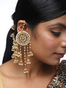 Women's Alloy Kundan Earrings in Gold