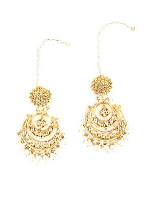 Women's Alloy Large Dangle Earrings in Gold