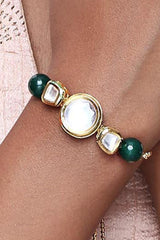 Alloy Bracelet In Green