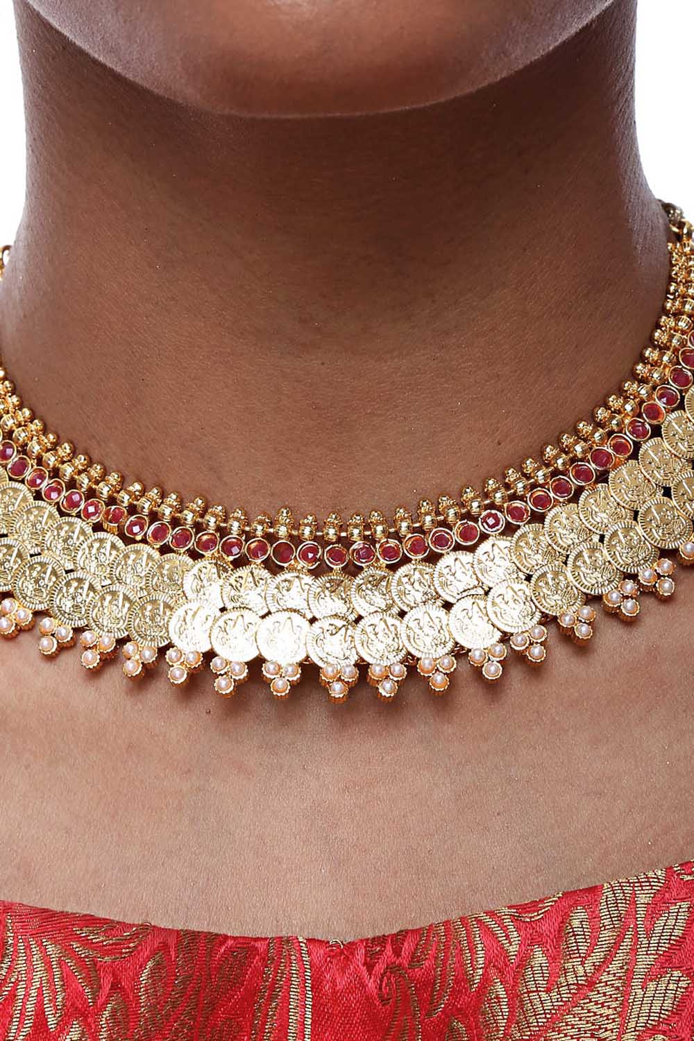 Alloy Bead Necklaces In Gold