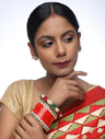 Women's Alloy Chuda With Kundan And Heavy Meenakari Bangles