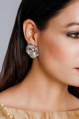 Women's Alloy Stud Earrings In Silver