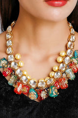 Women's Alloy Bead Necklaces In White