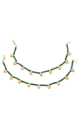 Women's Alloy Anklets In Green