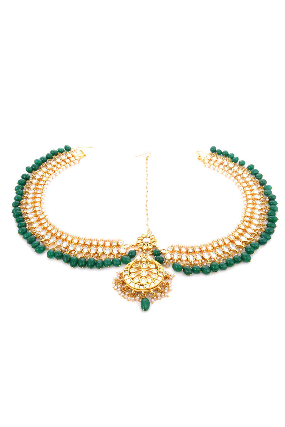 Women's Alloy Matha Patti In Green