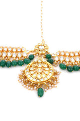 Women's Alloy Matha Patti In Green