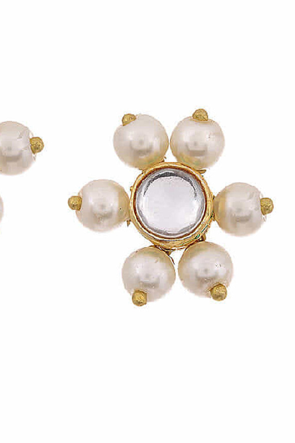 Women's Alloy Studs Earrings In White