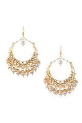 Women's Alloy Chandbali Earrings In Gold