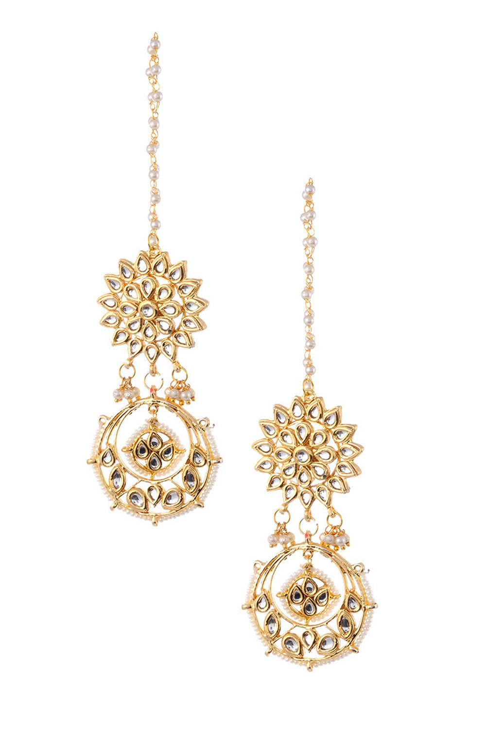 Women's Alloy Large Dangle Earrings In Gold