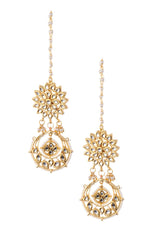 Women's Alloy Large Dangle Earrings In Gold