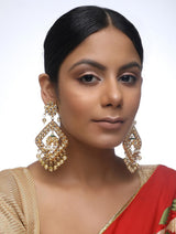 Alloy Jhumka Earrings In Gold