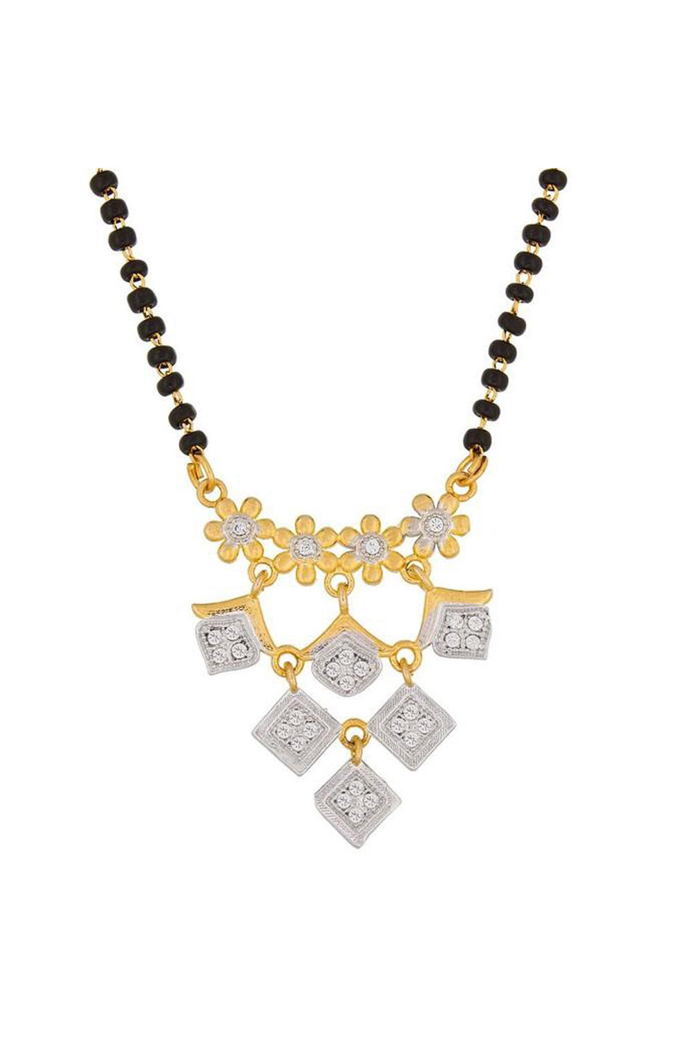 Shop Alloy Mangalsutra  For Women's  in White and Gold At KarmaPlace