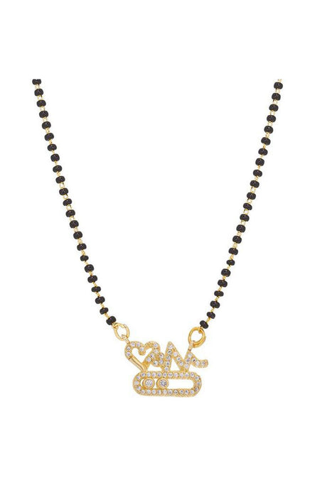  Buy Women's Alloy Mangalsutra in White, Gold and Black At KarmaPlace