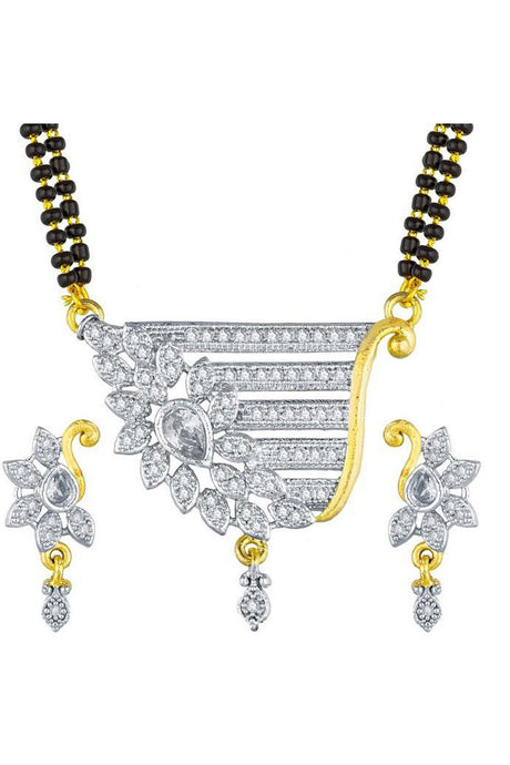 Buy Women's Alloy Mangalsutra in White and Gold Online