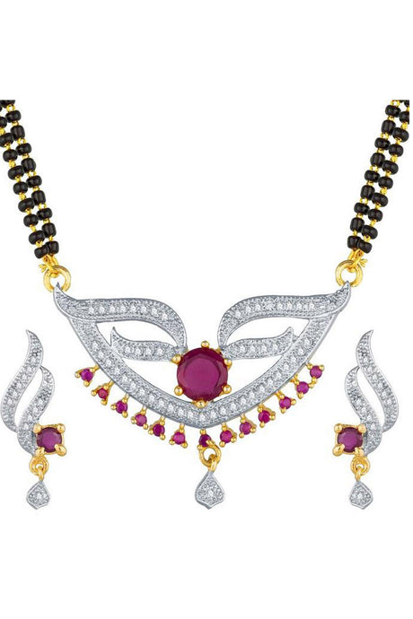 Buy Women's Alloy Mangalsutra in White and Pink Online
