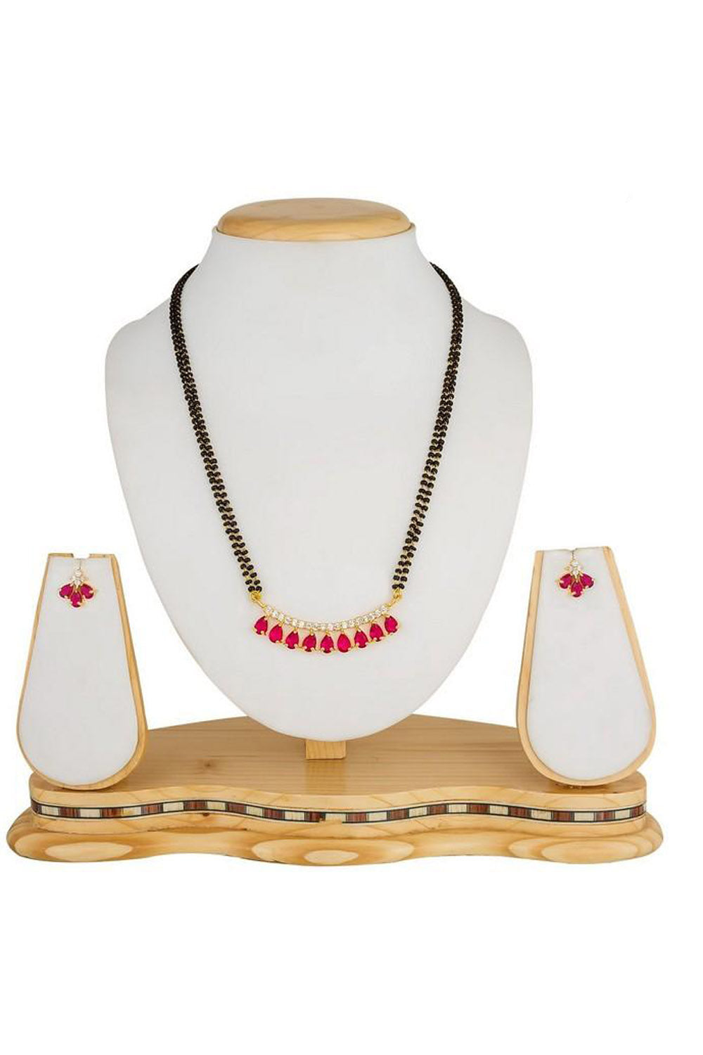 Women's Alloy Mangalsutra in Pink