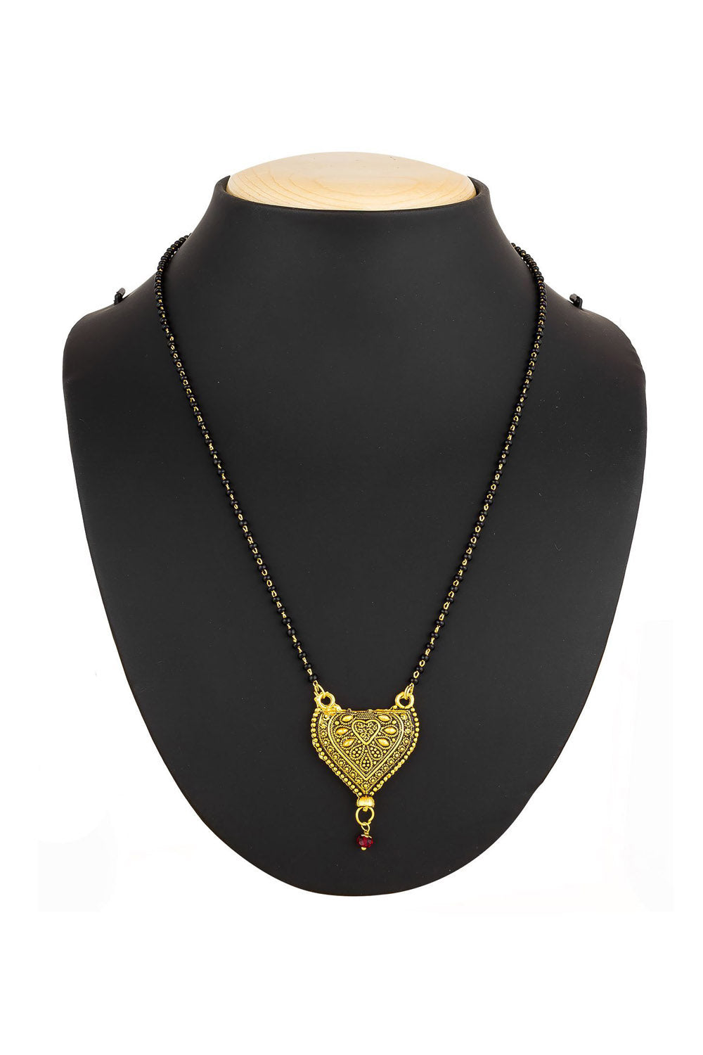 Women's Alloy Mangalsutra in Black and Golden