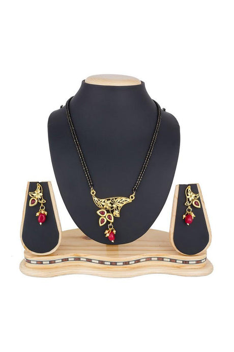  Shop  Alloy Mangalsutra  For Women's in Gold and Red At KarmaPlace