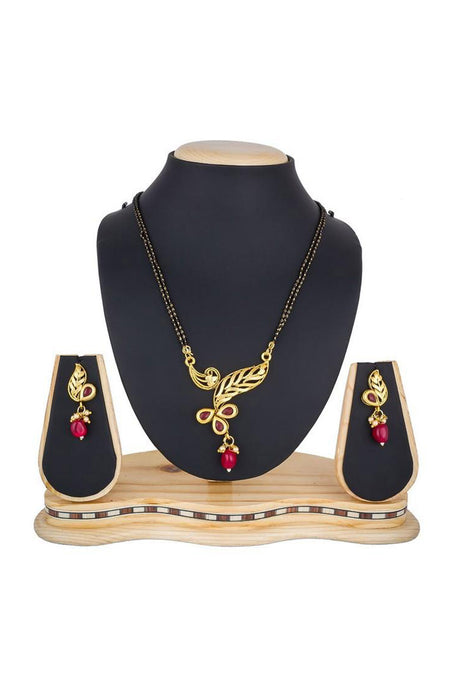  Buy Women's Alloy Mangalsutra in Gold and Red Online