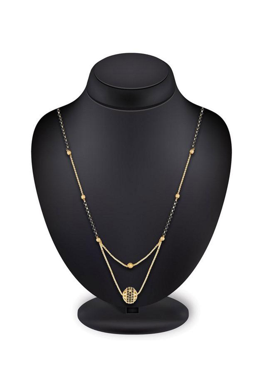Women's Alloy Mangalsutra in Gold and Black