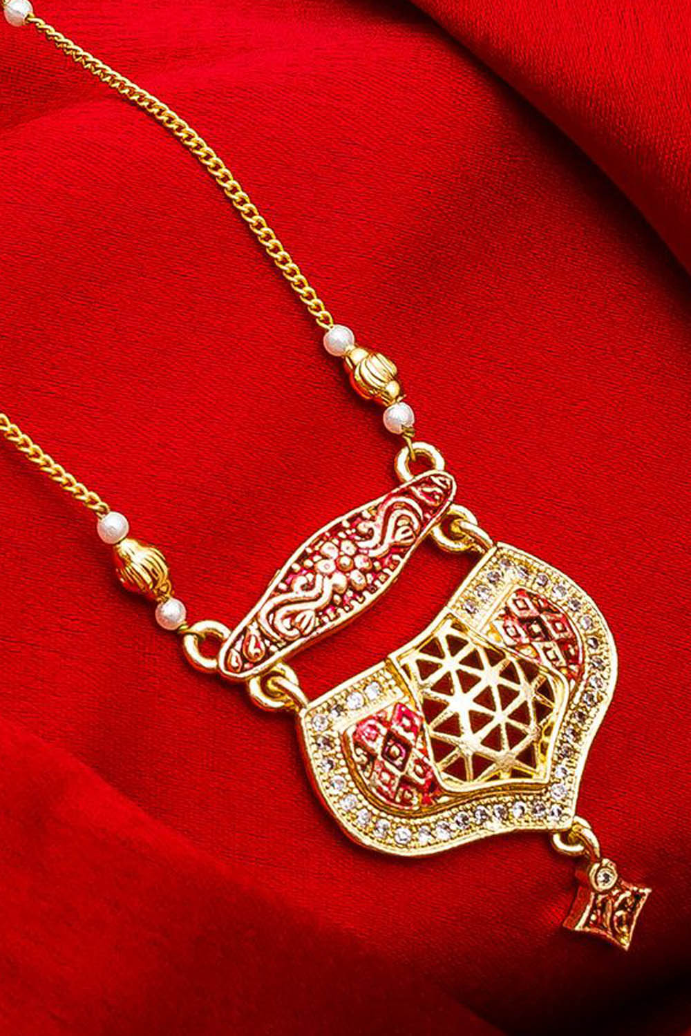 Shop Alloy Mangalsutra For   Women's   in Gold At KarmaPlace