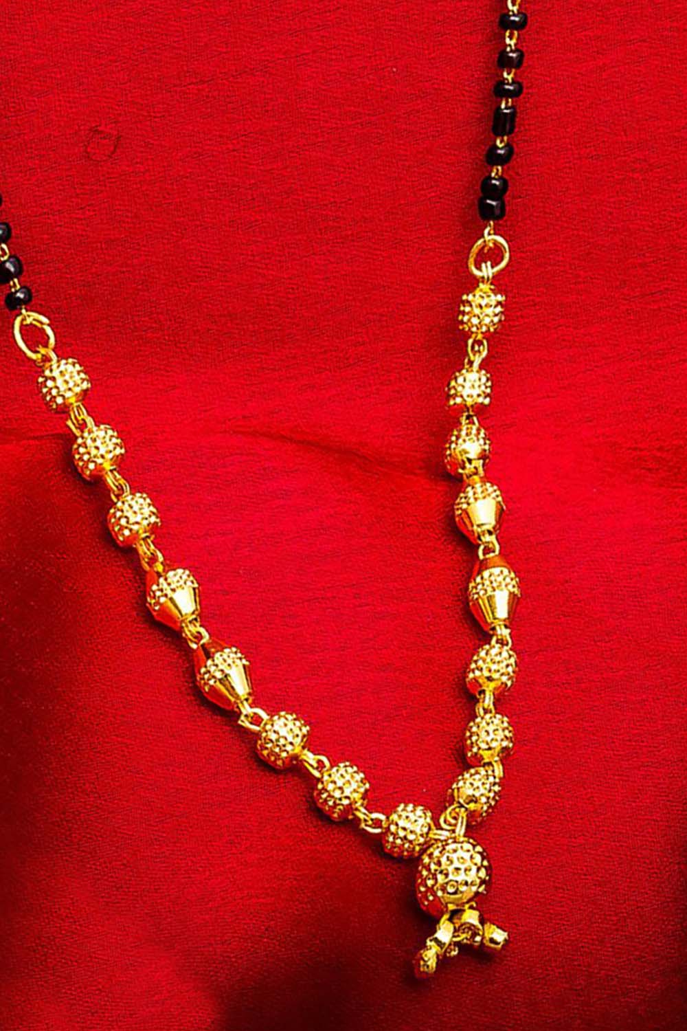 Shop  Alloy Mangalsutra  For Women's in Gold and Black At KarmaPlace